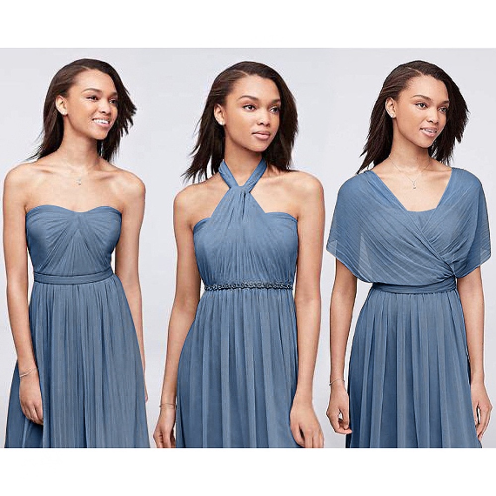 David’s Bridal Convertible Maxi Dress Versa in Steel Blue - F15782 - 20